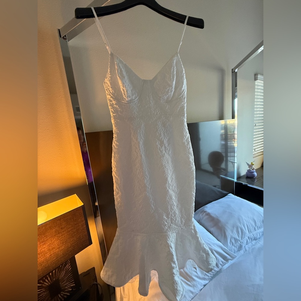 Fashion Nova White Textured Dress